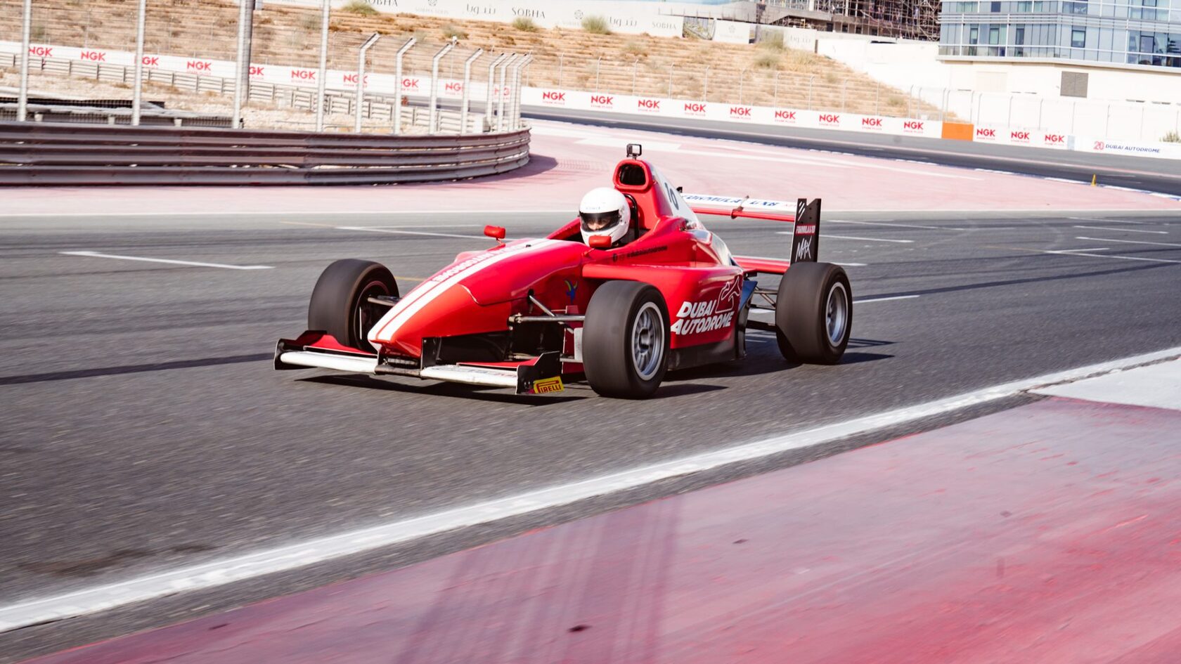 Drive a Formula DXB on the Dubai Autodrome Circuit