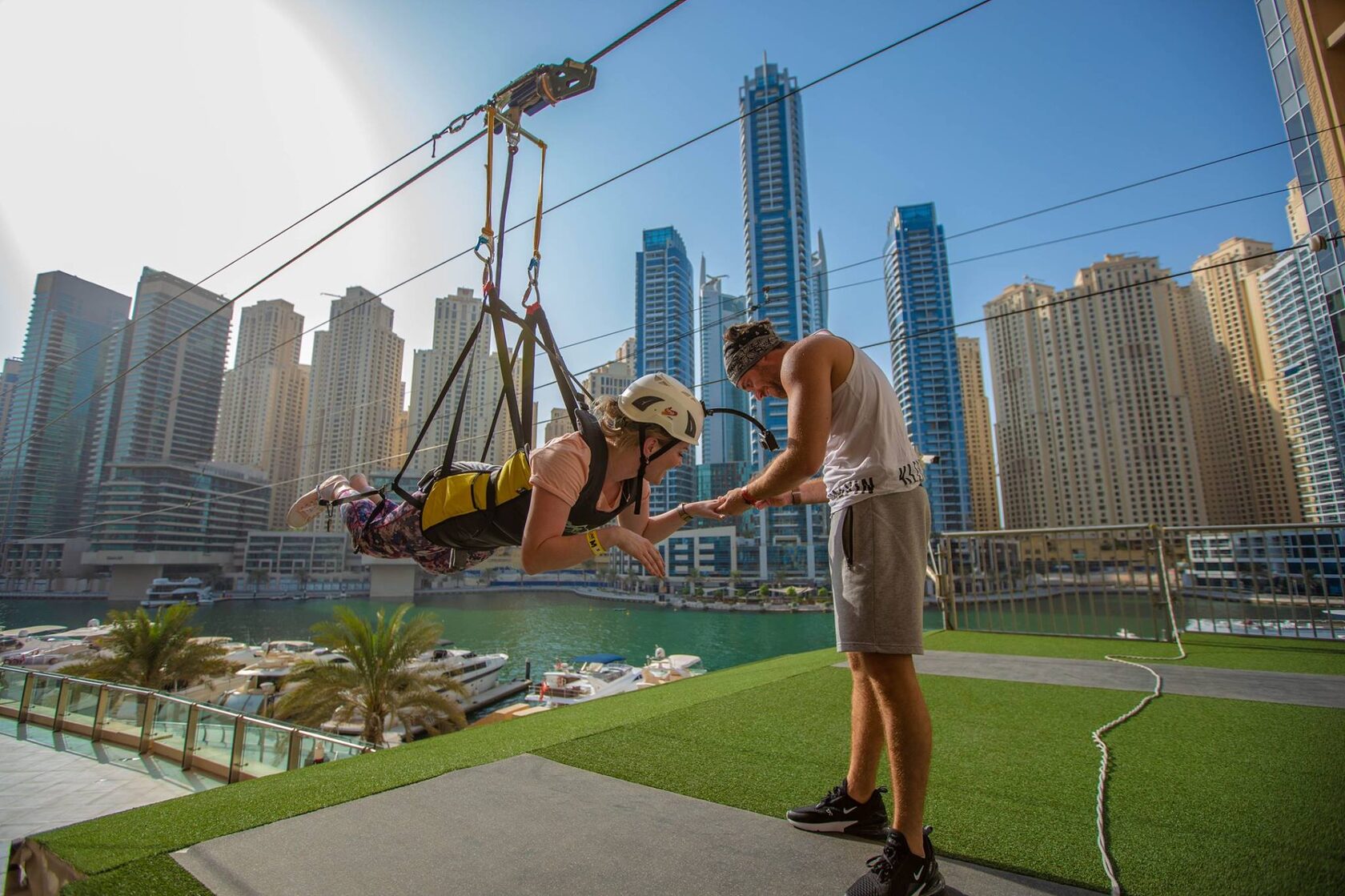 1KM Zipline Dubai Marina Adventure